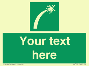 SL7230: Custom sign safe condition Survival craft distress signal