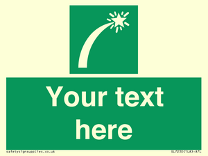 SL7230: Custom sign safe condition Survival craft distress signal