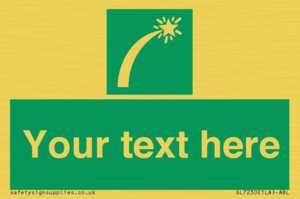 SL7230: Custom sign safe condition Survival craft distress signal