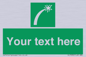 SL7230: Custom sign safe condition Survival craft distress signal