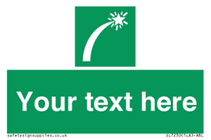 SL7230: Custom sign safe condition Survival craft distress signal