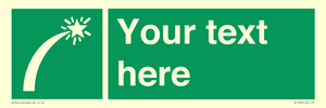 SL7230: Custom sign safe condition Survival craft distress signal