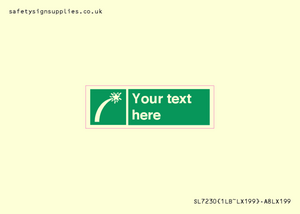 SL7230: Custom sign safe condition Survival craft distress signal