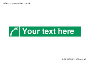 SL7230: Custom sign safe condition Survival craft distress signal