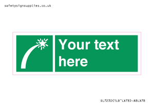 SL7230: Custom sign safe condition Survival craft distress signal