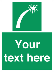 SL7230: Custom sign safe condition Survival craft distress signal