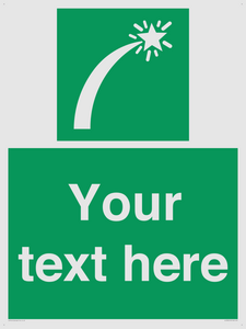 SL7230: Custom sign safe condition Survival craft distress signal