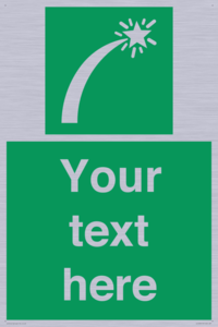 SL7230: Custom sign safe condition Survival craft distress signal