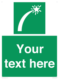 SL7230: Custom sign safe condition Survival craft distress signal