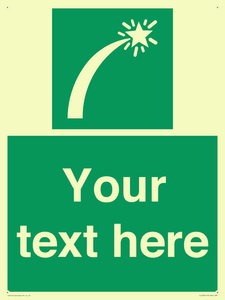 SL7230: Custom sign safe condition Survival craft distress signal