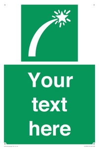 SL7230: Custom sign safe condition Survival craft distress signal