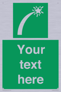 SL7230: Custom sign safe condition Survival craft distress signal