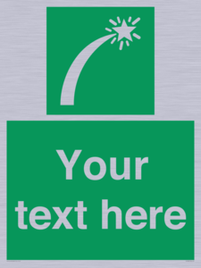 SL7230: Custom sign safe condition Survival craft distress signal