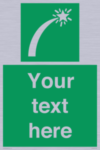 SL7230: Custom sign safe condition Survival craft distress signal