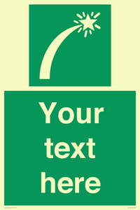 SL7230: Custom sign safe condition Survival craft distress signal