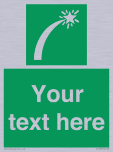 SL7230: Custom sign safe condition Survival craft distress signal