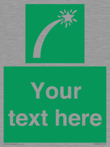 SL7230: Custom sign safe condition Survival craft distress signal