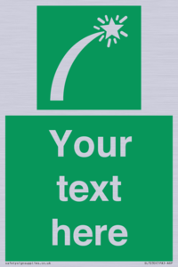 SL7230: Custom sign safe condition Survival craft distress signal