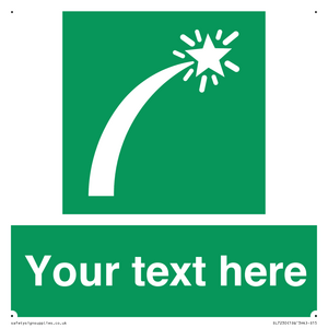 SL7230: Custom sign safe condition Survival craft distress signal