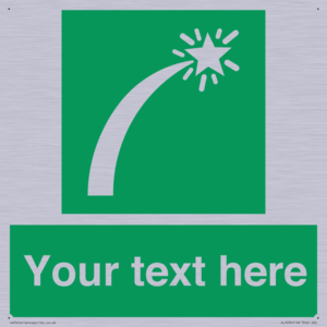 SL7230: Custom sign safe condition Survival craft distress signal