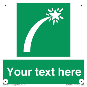 SL7230: Custom sign safe condition Survival craft distress signal