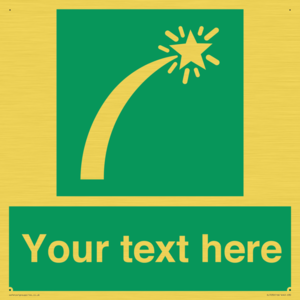 SL7230: Custom sign safe condition Survival craft distress signal