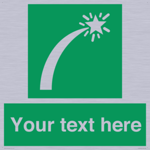 SL7230: Custom sign safe condition Survival craft distress signal