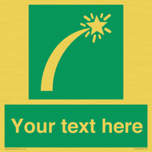 SL7230: Custom sign safe condition Survival craft distress signal