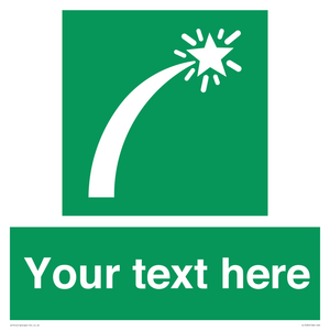 SL7230: Custom sign safe condition Survival craft distress signal