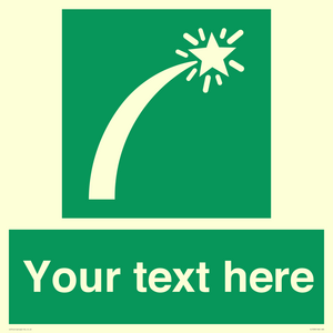 SL7230: Custom sign safe condition Survival craft distress signal