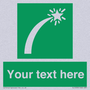 SL7230: Custom sign safe condition Survival craft distress signal