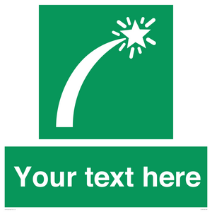 SL7230: Custom sign safe condition Survival craft distress signal