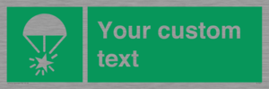 SL7231: Custom sign safe condition Rocket parachute flare