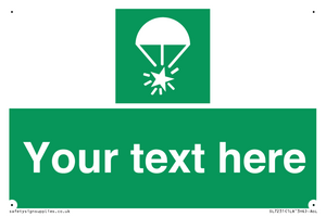 SL7231: Custom sign safe condition Rocket parachute flare