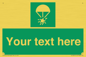 SL7231: Custom sign safe condition Rocket parachute flare