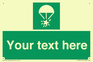 SL7231: Custom sign safe condition Rocket parachute flare