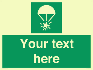 SL7231: Custom sign safe condition Rocket parachute flare