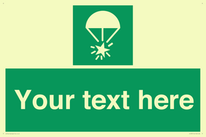 SL7231: Custom sign safe condition Rocket parachute flare