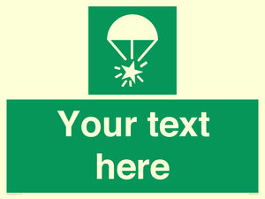 SL7231: Custom sign safe condition Rocket parachute flare