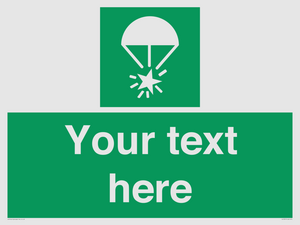 SL7231: Custom sign safe condition Rocket parachute flare