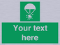 SL7231: Custom sign safe condition Rocket parachute flare
