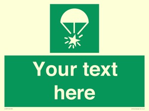 SL7231: Custom sign safe condition Rocket parachute flare