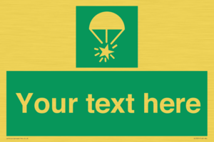 SL7231: Custom sign safe condition Rocket parachute flare