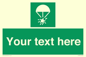 SL7231: Custom sign safe condition Rocket parachute flare