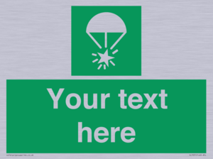 SL7231: Custom sign safe condition Rocket parachute flare