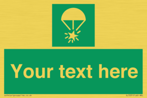 SL7231: Custom sign safe condition Rocket parachute flare