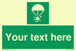 SL7231: Custom sign safe condition Rocket parachute flare