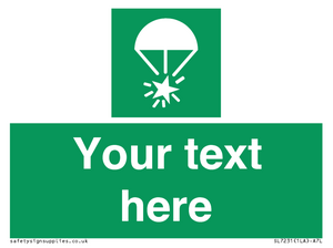 SL7231: Custom sign safe condition Rocket parachute flare