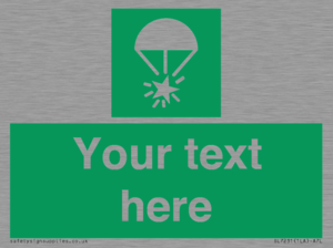 SL7231: Custom sign safe condition Rocket parachute flare