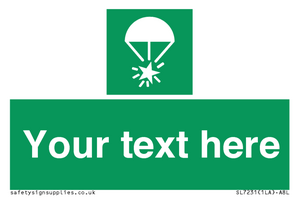 SL7231: Custom sign safe condition Rocket parachute flare